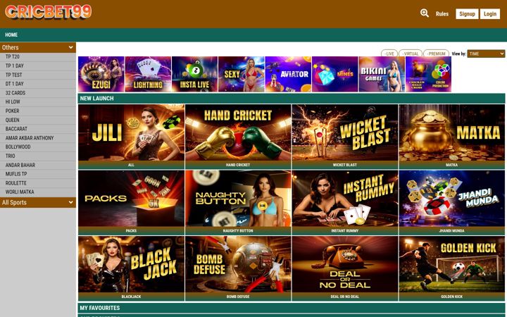 Screenshot of cricbet99.live
