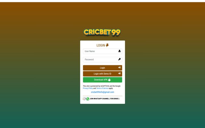 Screenshot of cricbet99.red