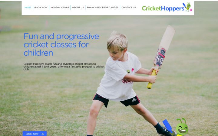 Екранна снимка на crickethoppers.co.uk