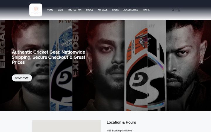 Screenshot of cricketprogear.com