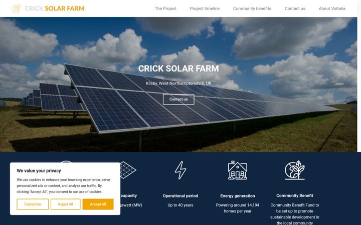 Screenshot of cricksolarfarm.com