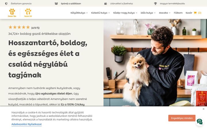 Screenshot του cricksydog.hu