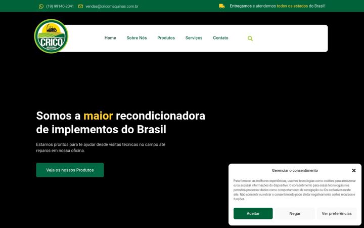 Screenshot of cricomaquinas.com.br