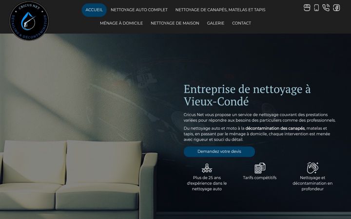 Screenshot of cricusnet.fr