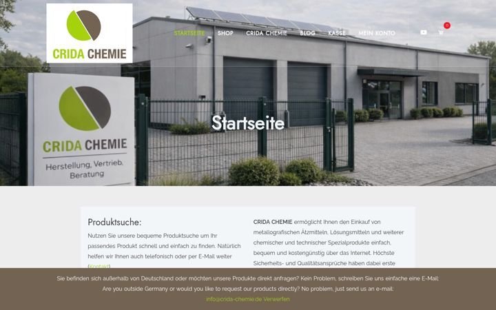 Screenshot of crida-chemie.de