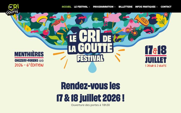 Screenshot of cridelagoutte.fr