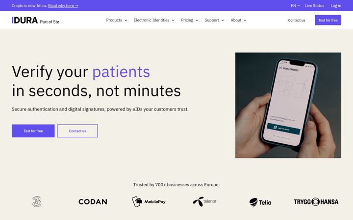 Screenshot of criipto.com