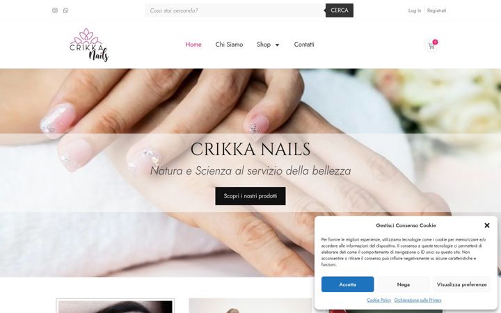 Snímek obrazovky crikkanails.it