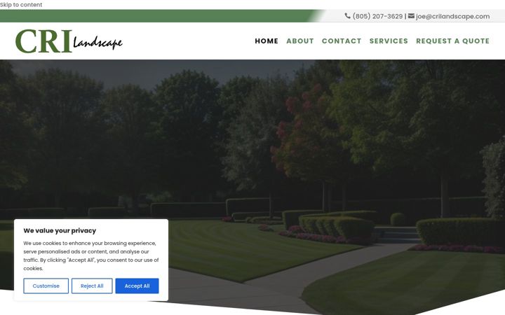 Screenshot of crilandscape.com