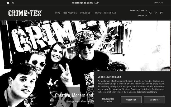 Screenshot of crime-tex.com