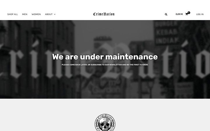 Screenshot of crimenation.net