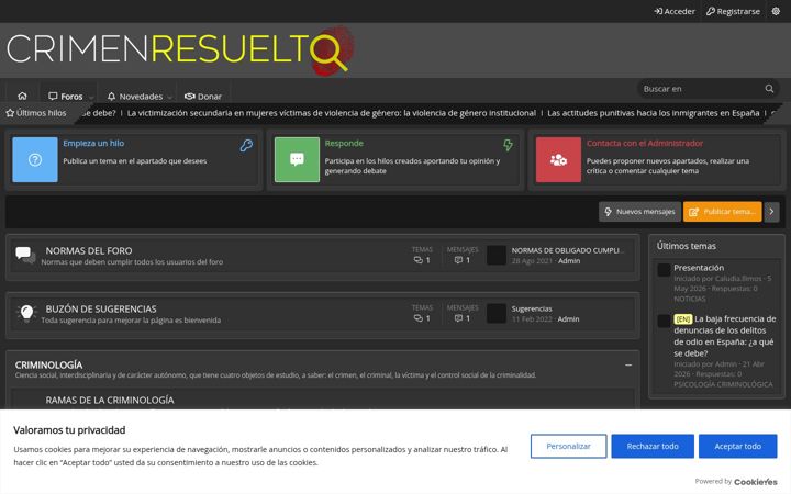 Screenshot of crimenresuelto.com