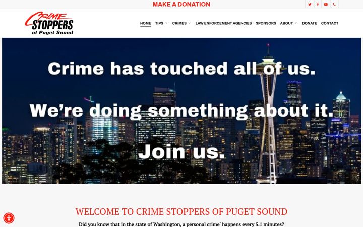Screenshot of crimestoppers.com