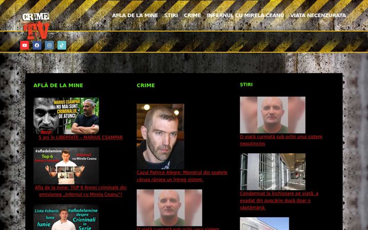 Screenshot of crimetv.ro