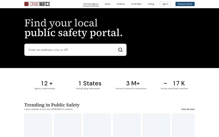 Screenshot of crimewatch.net