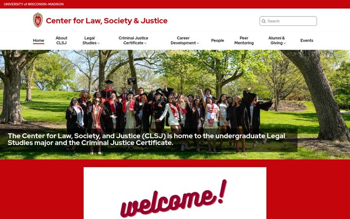 Screenshot of criminaljustice.wisc.edu