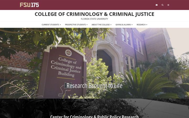 Ekrano kopija criminology.fsu.edu