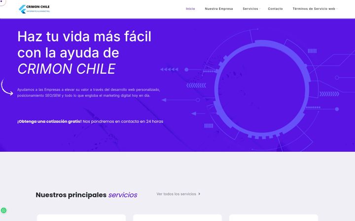 Screenshot of crimon.cl