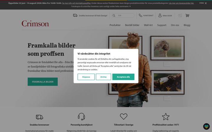 Screenshot of crimson.se