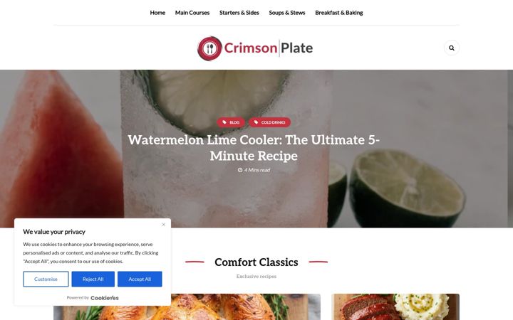 Screenshot of crimsonplate.com