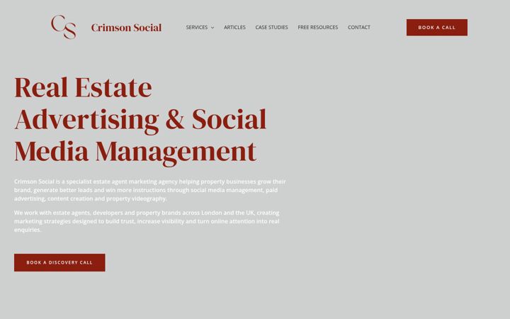 Screenshot of crimsonsocial.co.uk