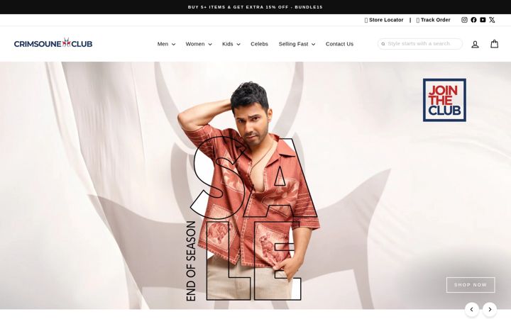 Screenshot of crimsouneclub.com