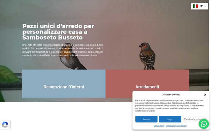 Screenshot of criniarte.it