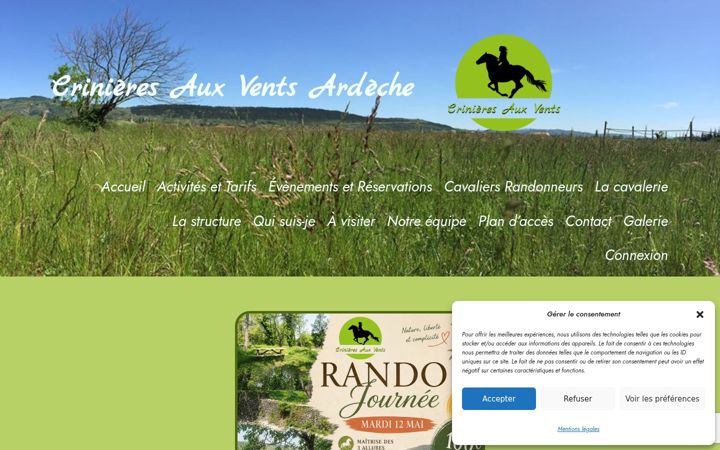 Screenshot of crinieresauxvents07.fr
