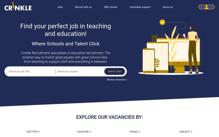 Screenshot of crinklerecruitment.com