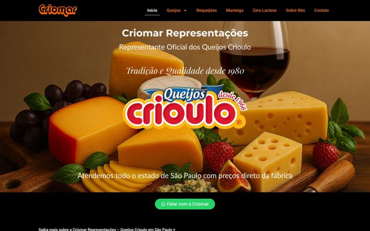 Screenshot of criomar.com.br
