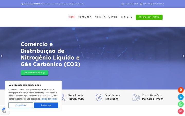 Screenshot of criomec.com.br