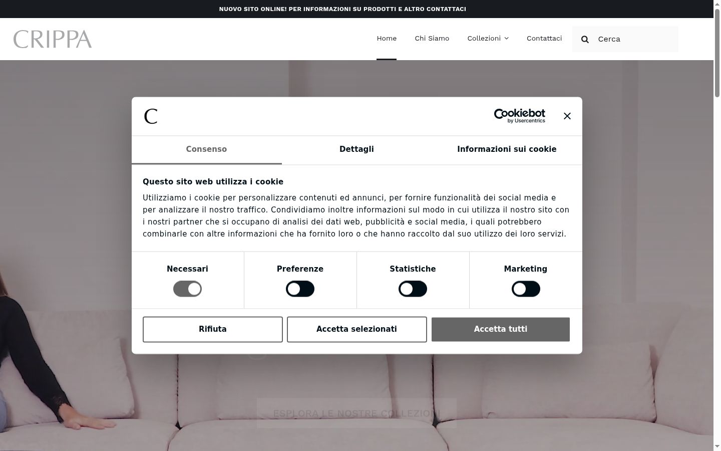 Captură de ecran a bannerului de consimțământ afișat înainte de orice interacțiune