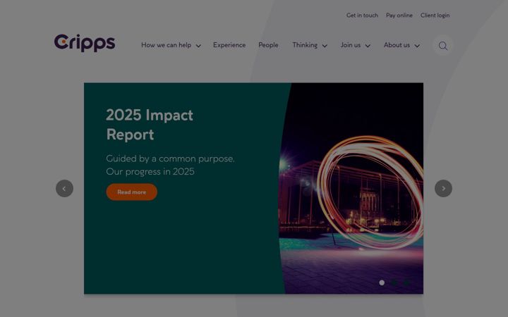 Screenshot of cripps.co.uk