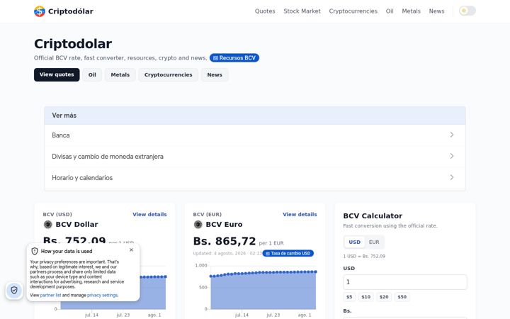 Screenshot of criptodolar.net