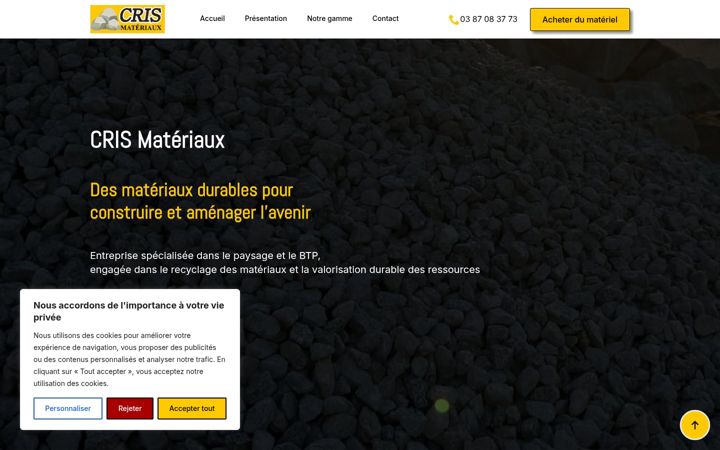 Ekrānuzņēmums no cris-materiaux.fr