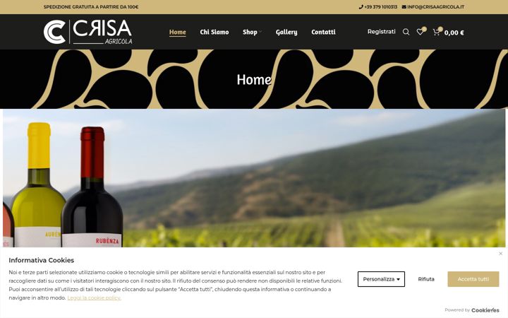 Skærmbillede af crisaagricola.it