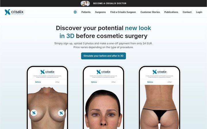 Screenshot of crisalix.com
