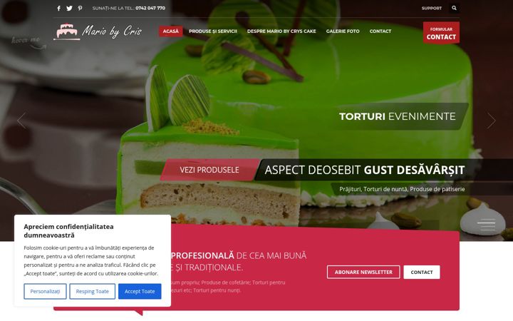 Screenshot of crisbycake.ro