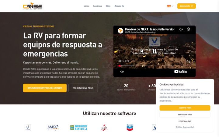 Screenshot of crise.es