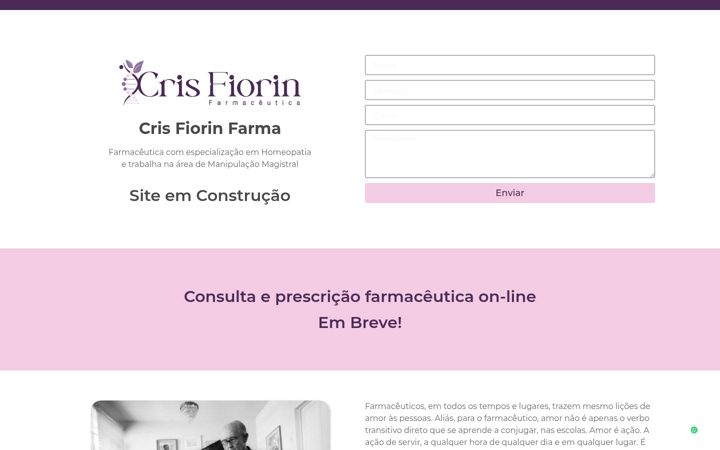 Screenshot of crisfiorinfarma.com.br