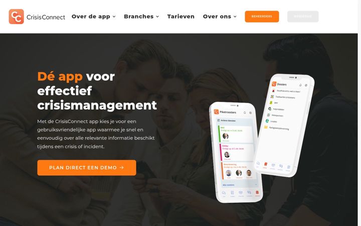 Screenshot of crisisconnect.nl