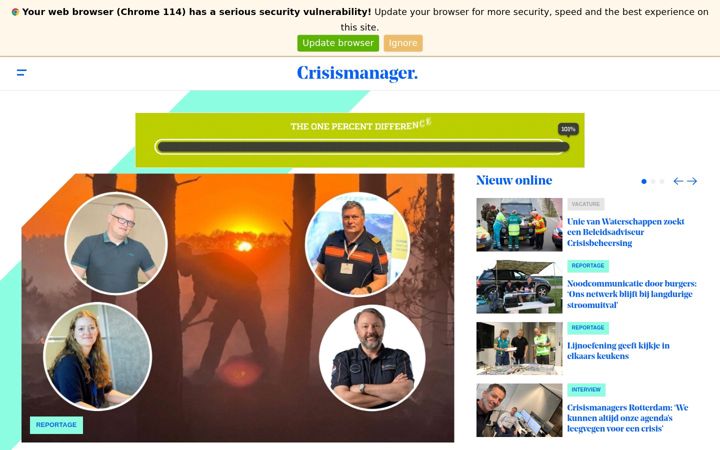 Screenshot of crisismanager.nl