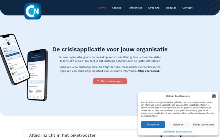 Screenshot of crisisnet.nl