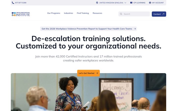 Screenshot of crisisprevention.com