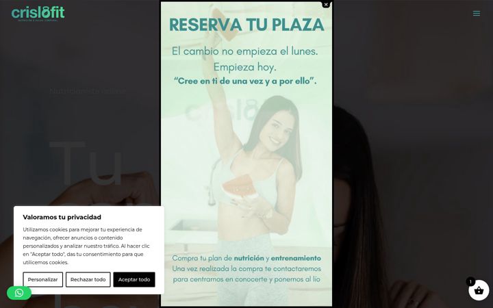 Screenshot of crislofit.com