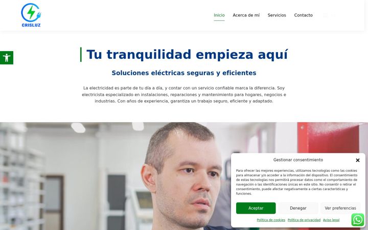 Screenshot of crisluz.com