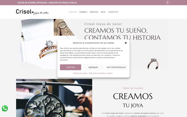 Screenshot of crisolartesanos.es