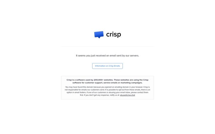 Screenshot of crisp.email