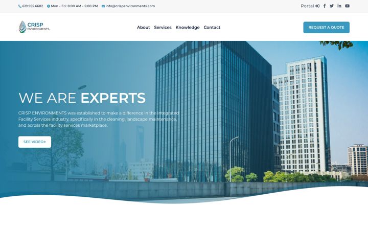 Screenshot of crispenvironments.com
