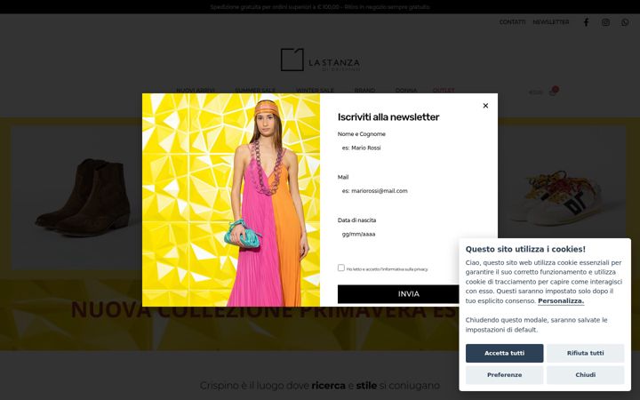 Screenshot of crispinoshop.com